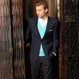 Navy Three Button Classic Suit