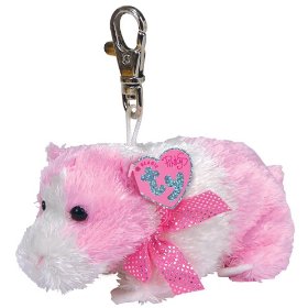 Ty Pinkies Beanie Keychain - Rosa