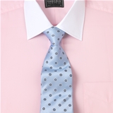 Pink White Collar and Cuff Shirt