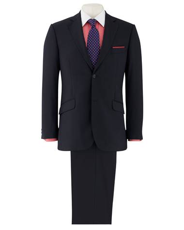 Navy Herringbone Classic Fit Suit